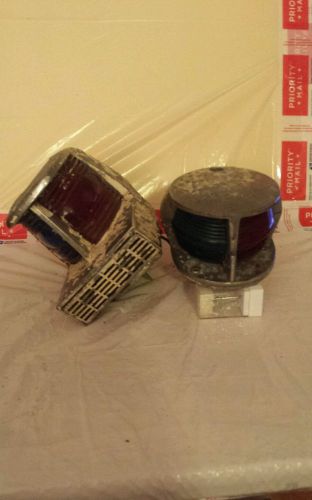 Lot of 2 boat bow light chrome vintage low $