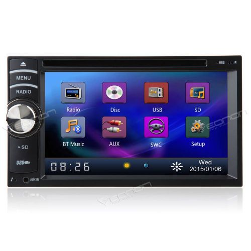In dash 6.2'' i double 2din car stereo cd dvd usb sd player bluetooth mp3 radio