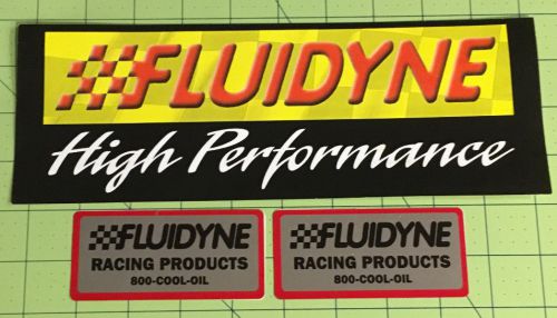 Fluidyne racing products lot 3 vintage decals racing stickers nascar oil coolers