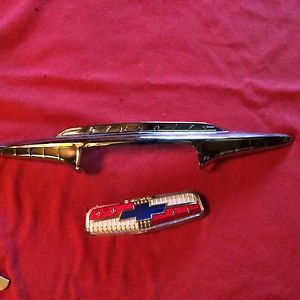 1953 chevy chevrolet deluxe fleetline hood ornament emblem trim molding chromed