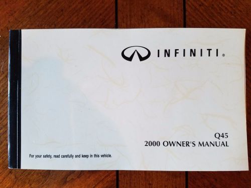 2000 infiniti q45 owner&#039;s manual