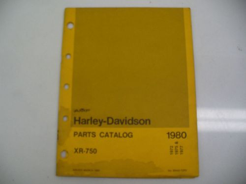 Harley-davidson 99442-72rd xr-750 dirt circle racer parts catalog 72 75 77 80