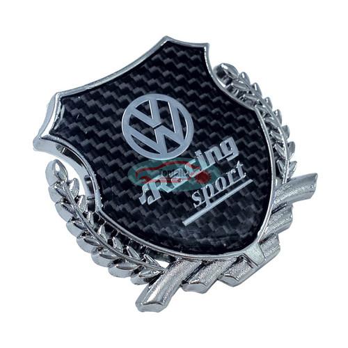 2pcs Carbon Fiber side silver emblem badge sticker for CC Beetle Eos Golf Jetta, US $12.90, image 3