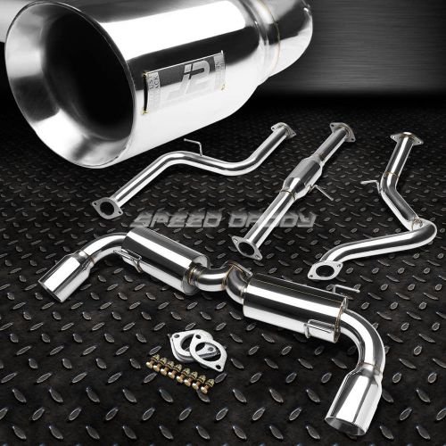 J2 4.5&#034;dual muffler tip racing catback exhaust system for 04-09 mazda3 5dr 2.3l