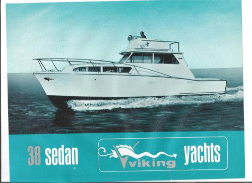 Vintage 38&#039; sedan viking yachts colored sales sheet