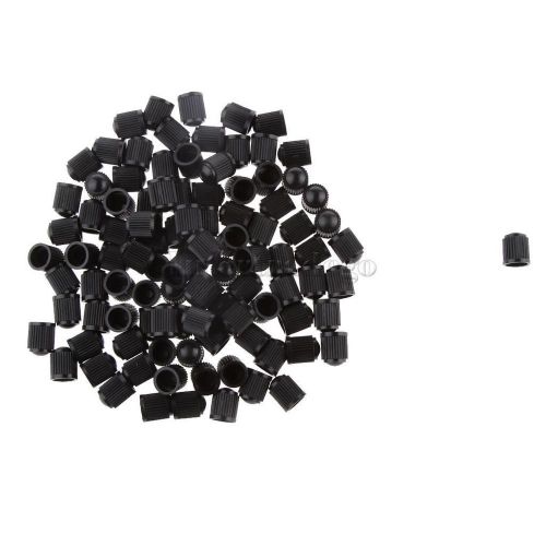 100pcs black wheels tire valve stem cap lid dust covers for universal car