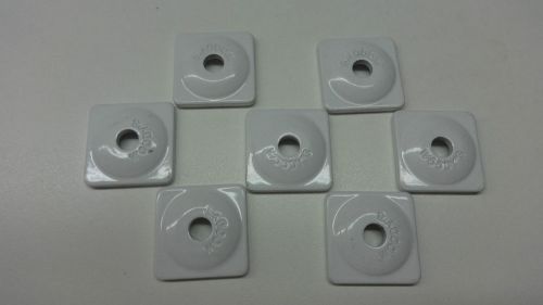 Woody&#039;s powder coated white 7 mm square backers 48 count