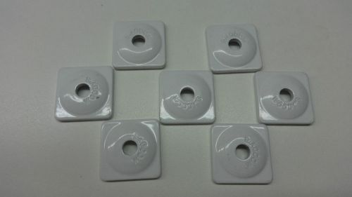 Woody's powder coated white 7 mm square backers 48 count