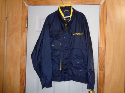 Mens xl swingster embroidered goodyear tire co. windbreaker jacket cargo pockets