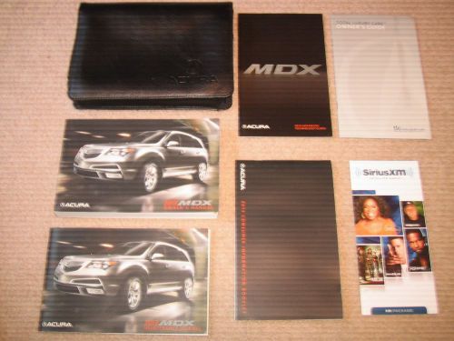 2013 acura mdx owner&#039;s manual with black leather storage case