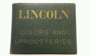 53 lincoln color and upholsteries selector brochure