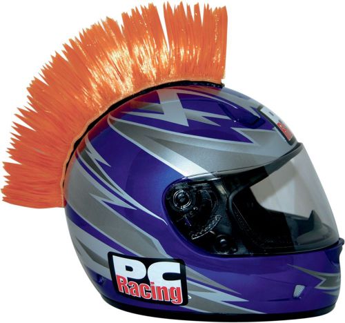 Pc racing pchmorange orange atv motorcycle helmet mohawk