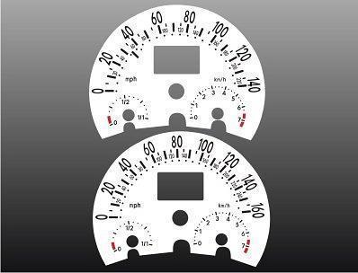 1998-2004 vw beetle instrument cluster white face gauges 98-04