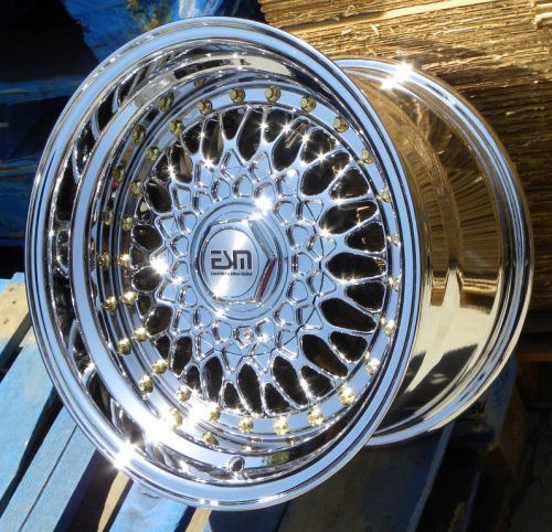 Platinum 15x8 15&#034; rs style wheels rims 4x100 esm 002r bmw e30 honda miata scion