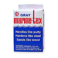 Marine tex epoxy putty repair gray 14oz. aluminum wood fiberglass boat