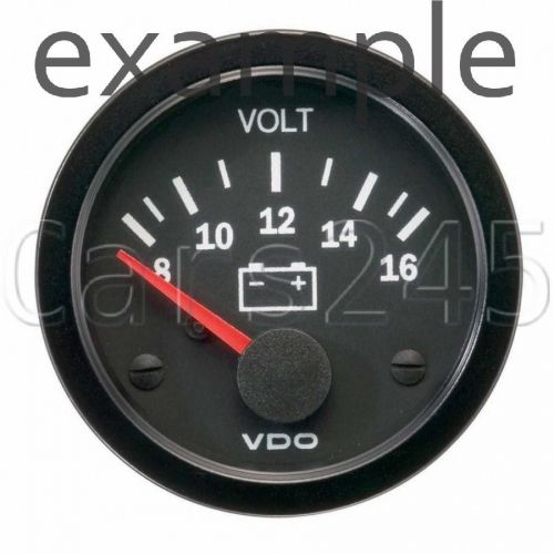Vdo voltmeter gauge 8-16v 2&#034; 12v 332-030-001c