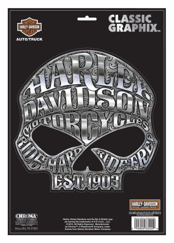 Harley-davidson - willie g. skull large decal - c33200