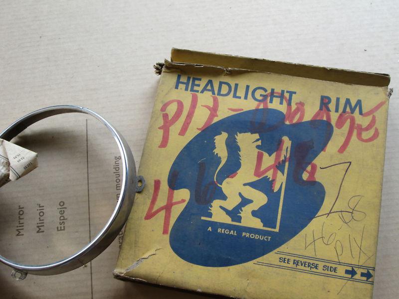 46 47 48 dodge plymouth head light ring moulding trim nos