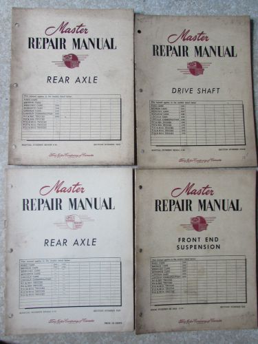 Master repair manuals ford meteor mercury monarch lincoln &amp; truck models 1949-50