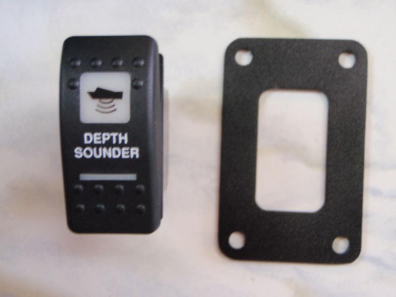 Depth sounder switch w psc panel v1d1 black carling contura ii 2 white lighted