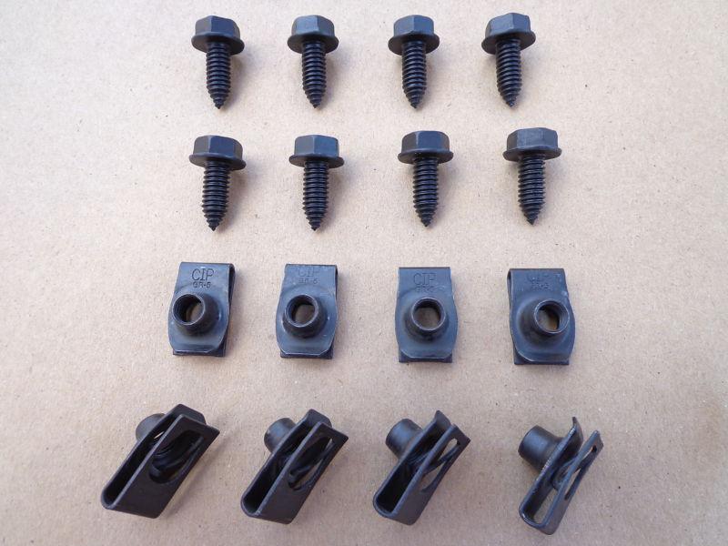 8 fender well body bolts & extruded u-nuts -cadillac cutlass nova 362-10, 830-10
