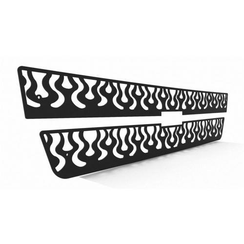 Chevy Silverado HD 01-02 Black Vertical Flame Front Metal Grille Trim Cover, US $104.95, image 2