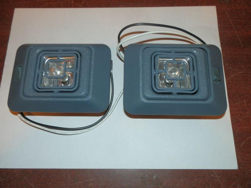12 volt set of two interior lights color: blue ( new )