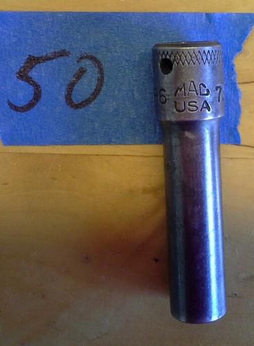 Lot # 50  mac tools 7mm  deep impact socket 1/4 dr. 6 pt. mdp6
