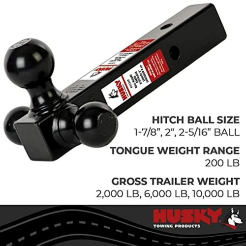 HUSKY TOWING 31349 Class III/IV Triple Tow and Adjustable Ball Mount,Black, US $57.99, image 3