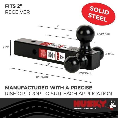 HUSKY TOWING 31349 Class III/IV Triple Tow and Adjustable Ball Mount,Black, US $57.99, image 6