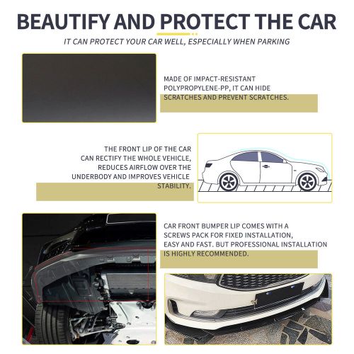 For Infiniti G35 G37 Q50 Front Bumper Lip Spoiler Splitter Body Kit Glossy Black, US $121.60, image 2