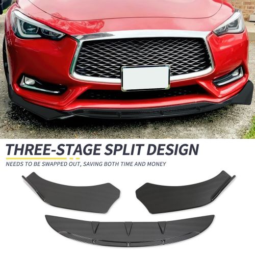 For Infiniti G35 G37 Q50 Front Bumper Lip Spoiler Splitter Body Kit Glossy Black, US $121.60, image 12
