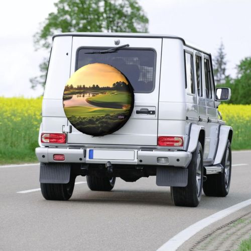 Golf Course Print Tires Cover Customized Wheel Cover Fits Tire for Many Vehicles, US $25.00, image 14