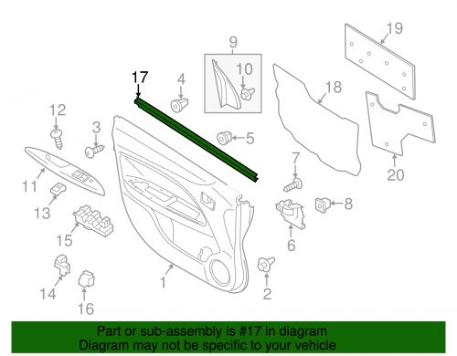 Genuine Mitsubishi Belt Weather-Strip 5706A327, US $49.02, image 2
