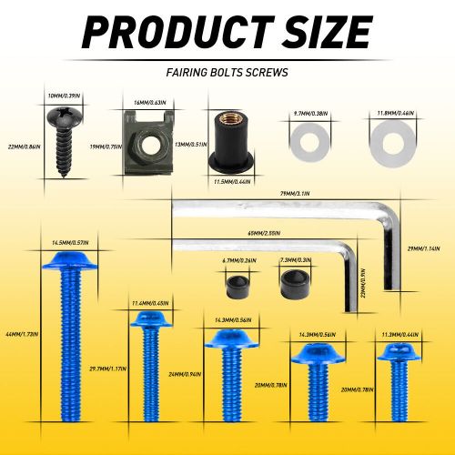 Motorcycle Fairing Bolt Kit Screw For Suzuki 600 GSXR 750 Hayabusa 1000 GSX1300R, US $22.09, image 8