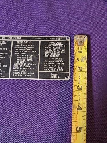 Fixed Gear Safety Placard, US $4.99, image 4