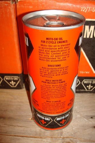VINTAGE NOS MOTO SKI SNOWMOBILE OIL CAN UNUSED - ORIGINAL - MOTOSKI -, US $0.99, image 4