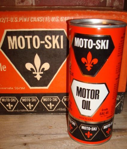 VINTAGE NOS MOTO SKI SNOWMOBILE OIL CAN UNUSED - ORIGINAL - MOTOSKI -, US $0.99, image 9