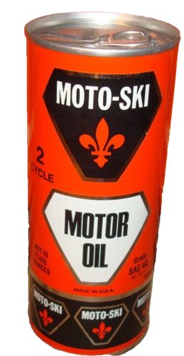 VINTAGE NOS MOTO SKI SNOWMOBILE OIL CAN UNUSED - ORIGINAL - MOTOSKI -, US $0.99, image 10
