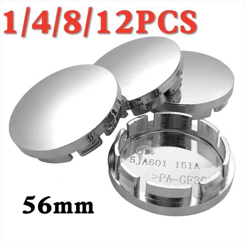 1-12x 56mm Universal Chrome Car Wheel Center Cap Tyre Rim Hub ABS Plastic Cover, US $10.82, image 17