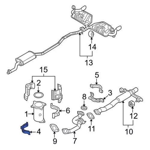 Genuine Ford Catalytic Converter Front Bracket 8G1Z-5K222-A, US $29.51, image 4