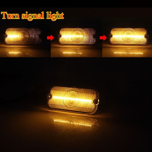 Clear Switchback LED Parking Signal Lights Lenses For 1966 1967 1968 Ford Bronco, US $34.99, image 2