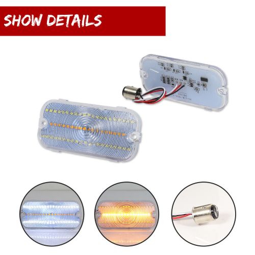 Clear Switchback LED Parking Signal Lights Lenses For 1966 1967 1968 Ford Bronco, US $34.99, image 9