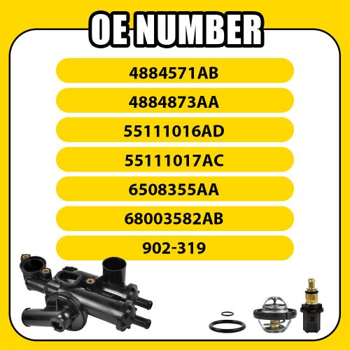 Engine Coolant Thermostat Housing Assembly for 2007-2017 Jeep Compass Patriot EA, US $45.99, image 2
