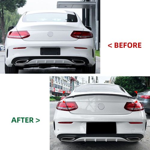 Rear Spoiler Roof Lip For Benz C Coupe C205 C200 C260 C300 AMG 15-21 Carbon Look, US $87.96, image 7