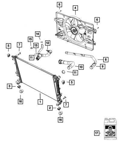Genuine Mopar Coolant Inlet Tube 68102127AE, US $106.77, image 3
