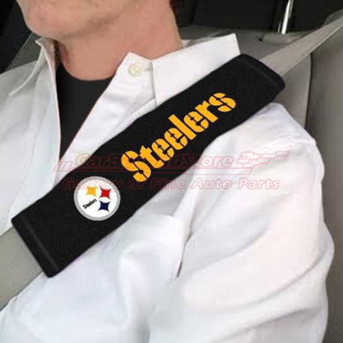 NFL Pittsburgh Steelers Seat Belt Shoulder Pads, Pair, Licensed + Free Gift, US $7.95, image 2