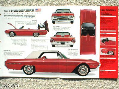 1961 / 1962 / 1963 ford thunderbird imp brochure, t-bird