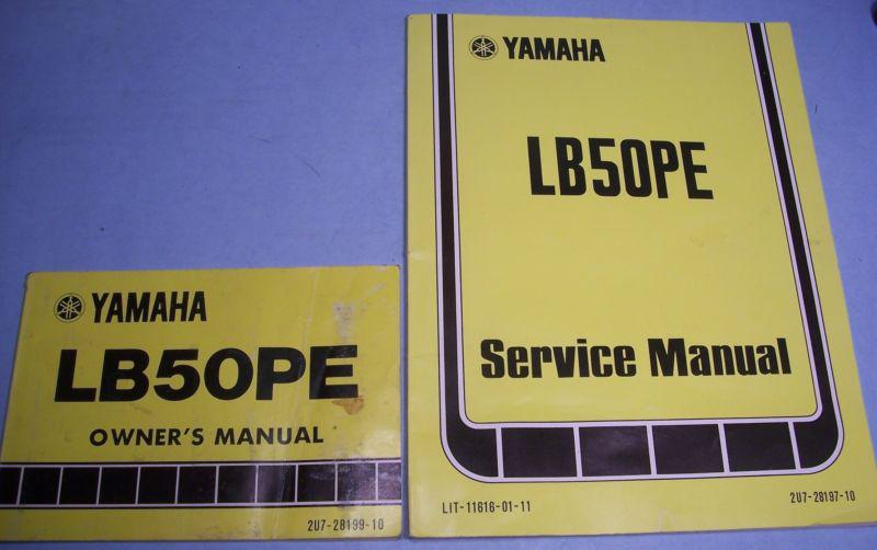 Yamaha lb50pe service manual 1977 and yamaha lb50pe owners manual 1977 - vg cond
