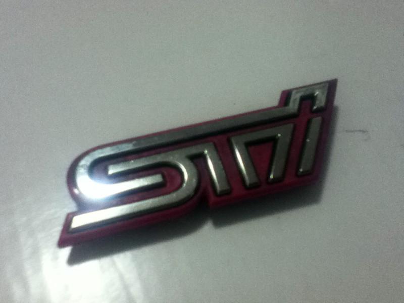 04-05 subaru wrx sti front grill emblem (sti) #10